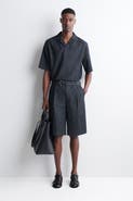 COS Belted Wide-Leg Denim Shorts