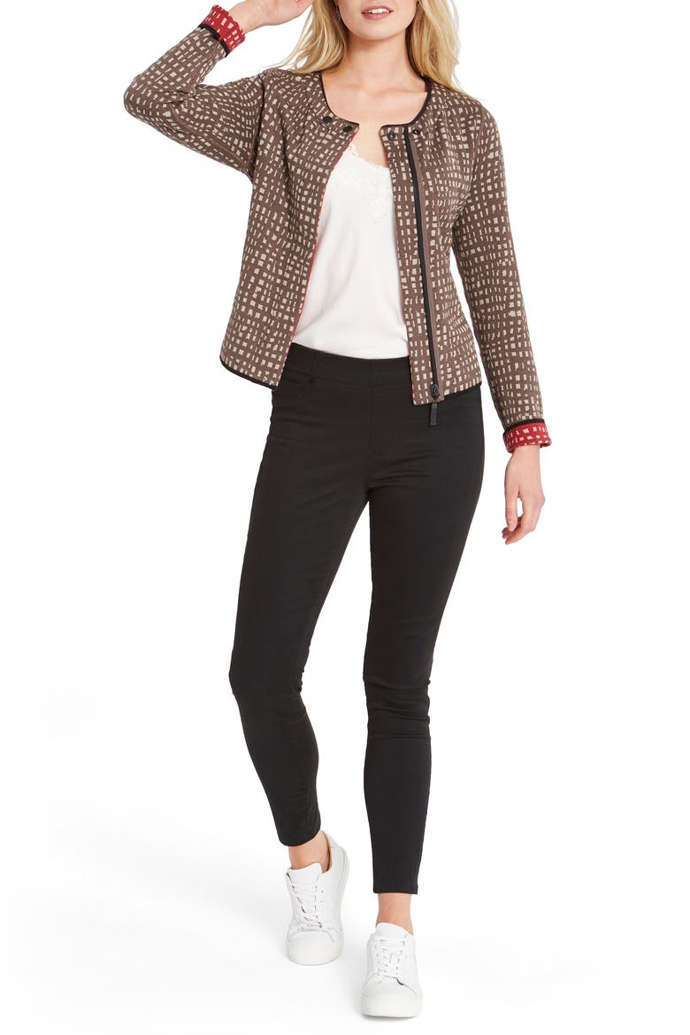 Check Mate Reversible Knit Jacket, Alternate, color, RED MULTI