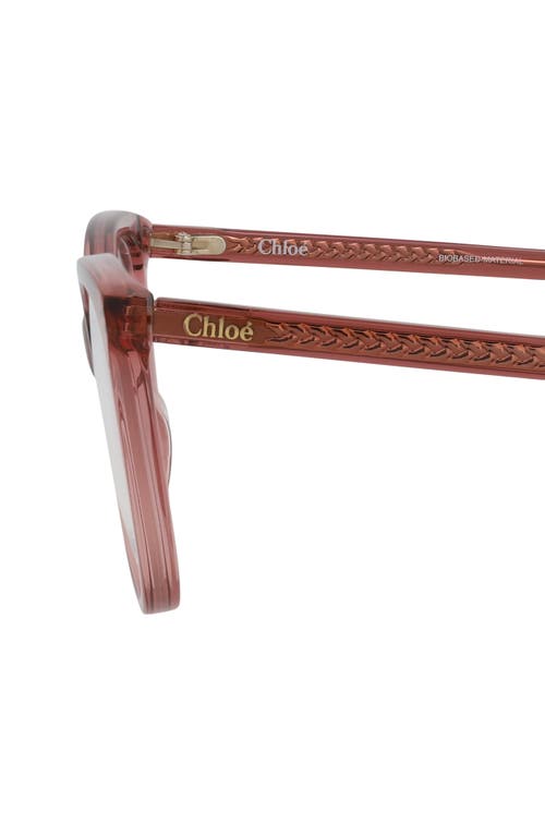 Chloé Core 52mm Optical Glasses In Pink Pink Transparent