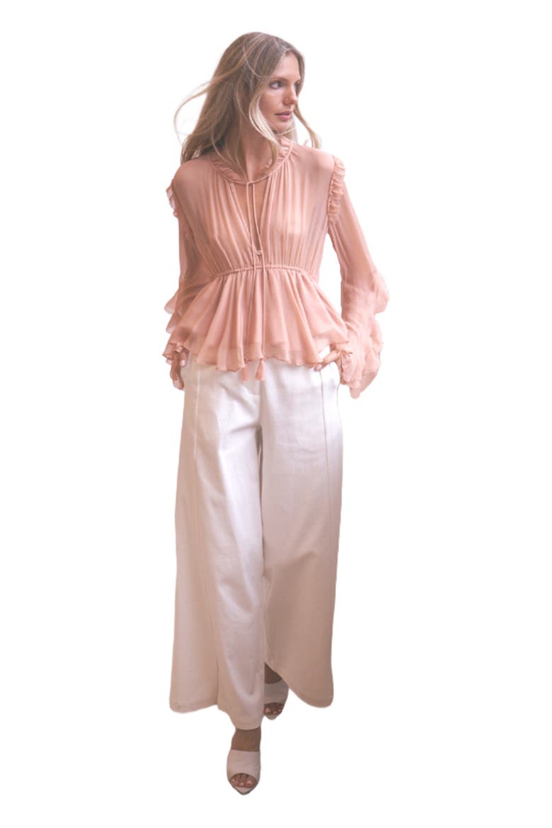 Emeline Blouse, Alternate, color, PEACH