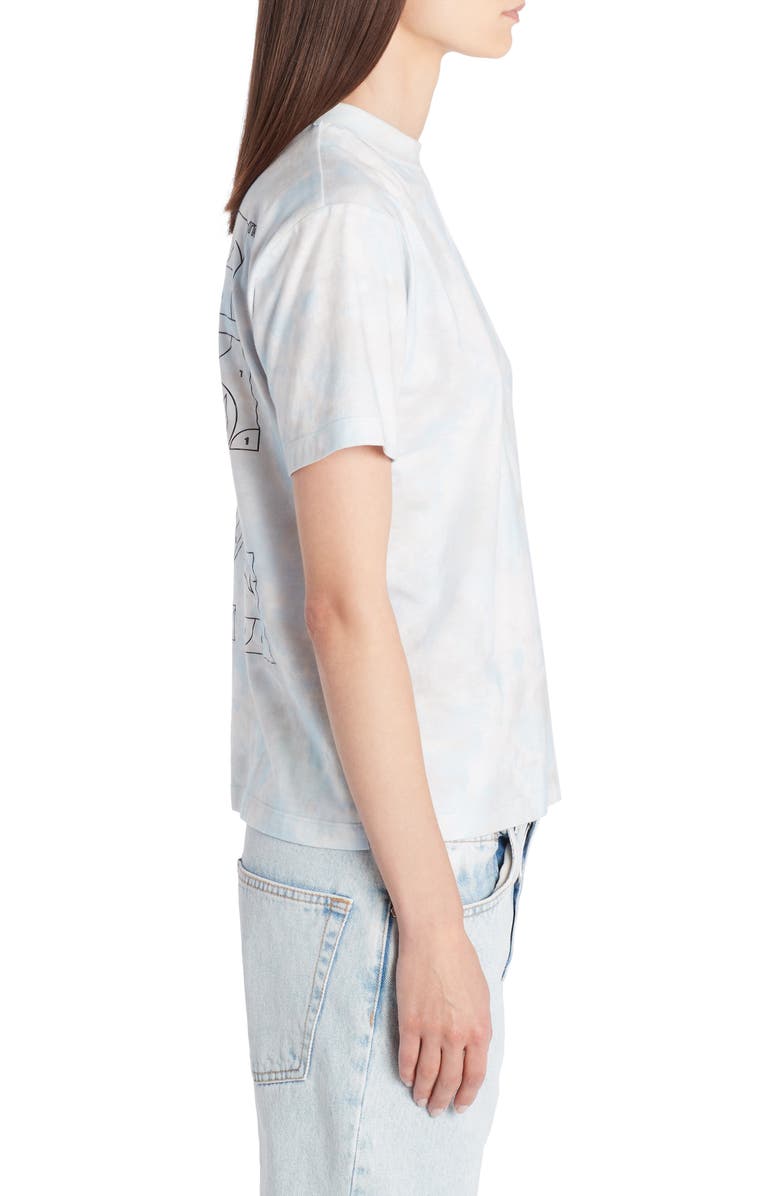 Off-White Puzzle Arrow Logo Tie Dye Cotton Tee, Alternate, color,