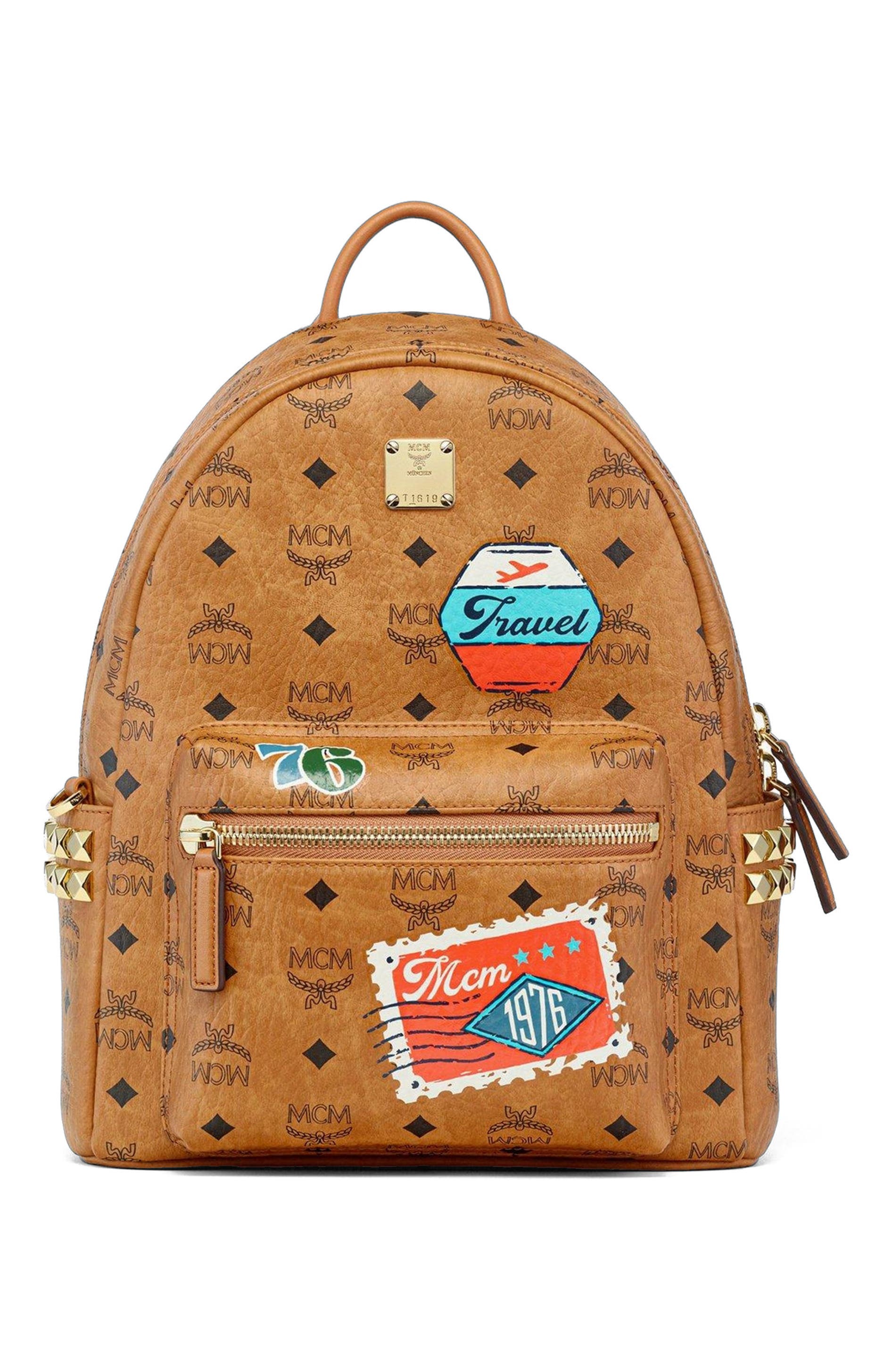 MCM Small Stark Backpack in Visetos, Main, color, 