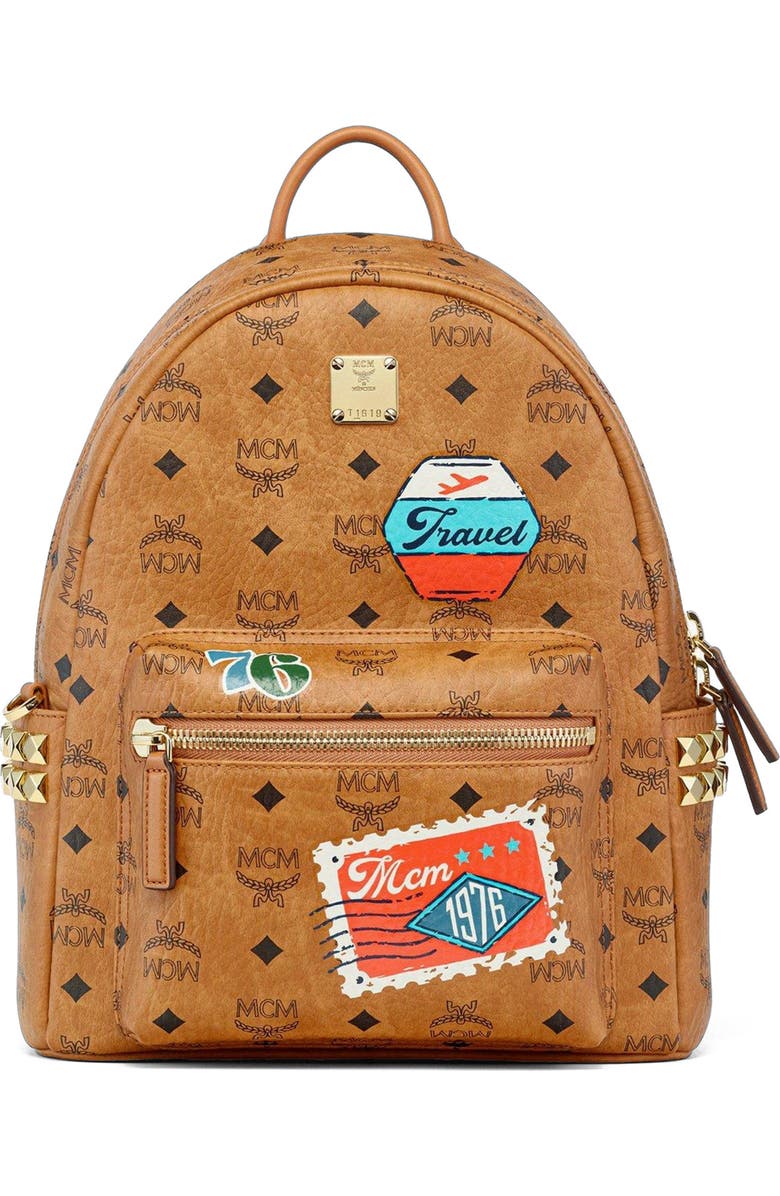 MCM Small Stark Backpack in Visetos, Main, color,