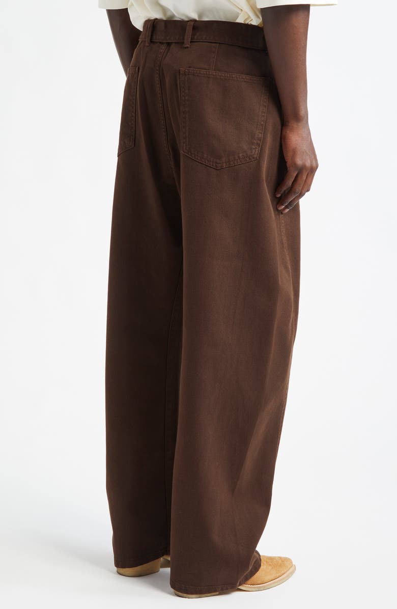 Lemaire Twisted Seam Belted Straight Leg Pants, Alternate, color, 