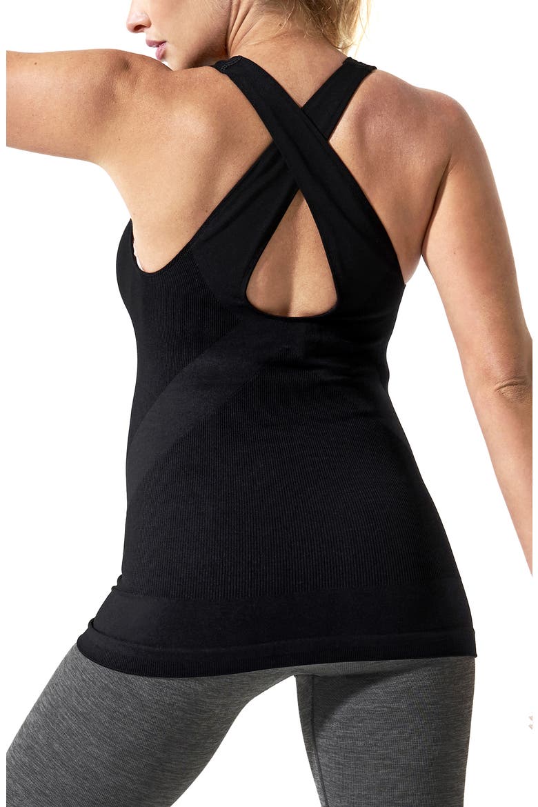 SportSupport Maternity Support Crossback Tank, Alternate, color, DEEPEST BLACK