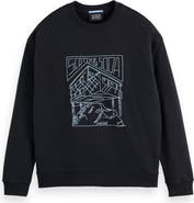 Scotch & Soda x Field Notes Embroidered Logo Cotton Crewneck Sweatshirt