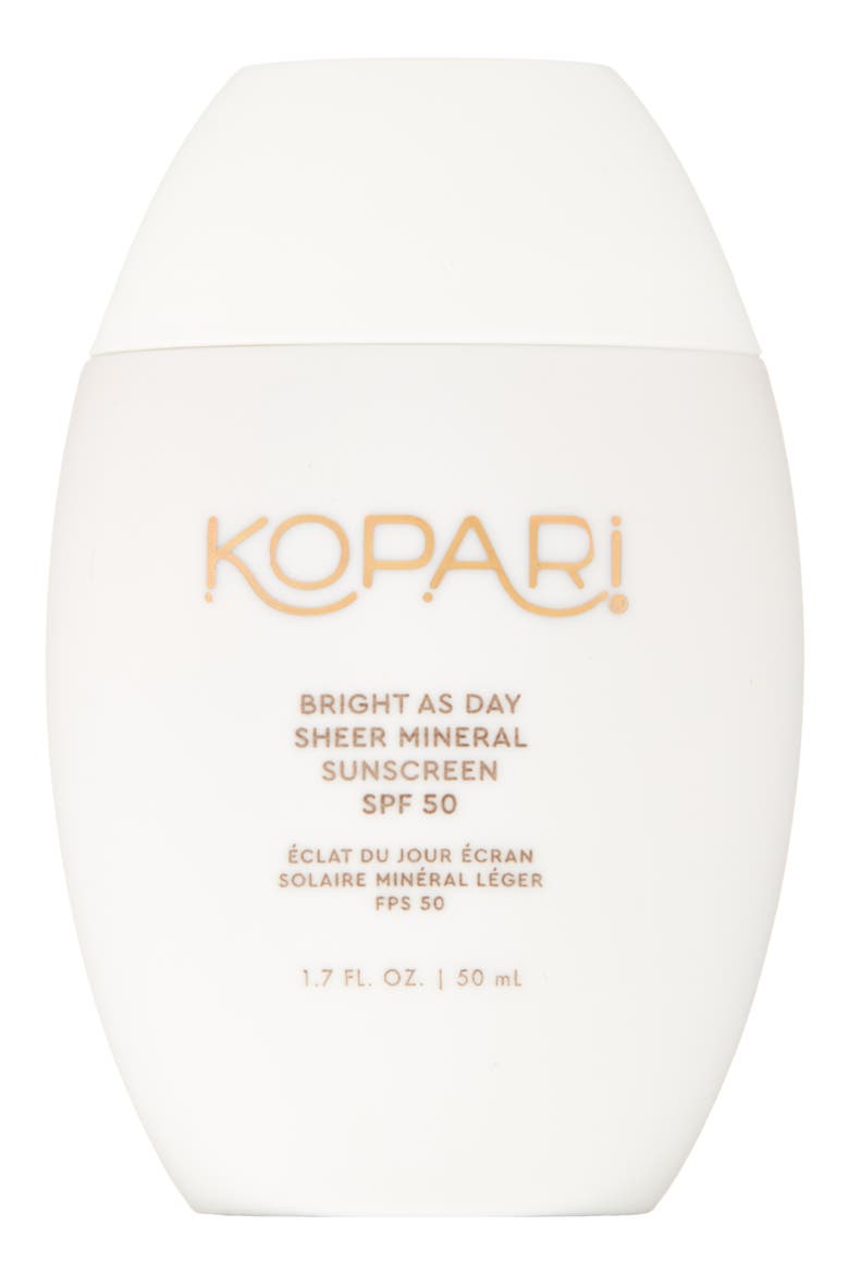 Bright As Day Sheer Mineral SPF 50 Sunscreen, Main, color, NO COLOR