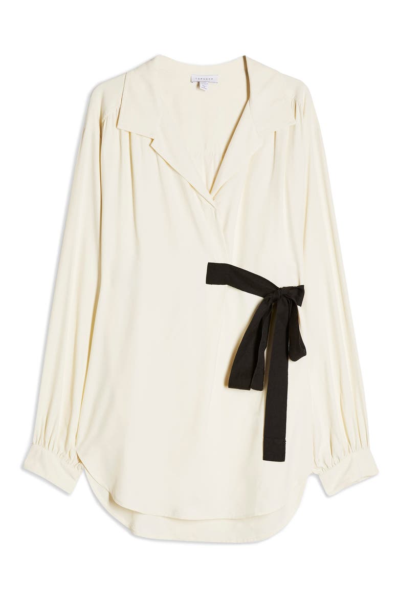 Wrap Blouse, Alternate, color, CREAM