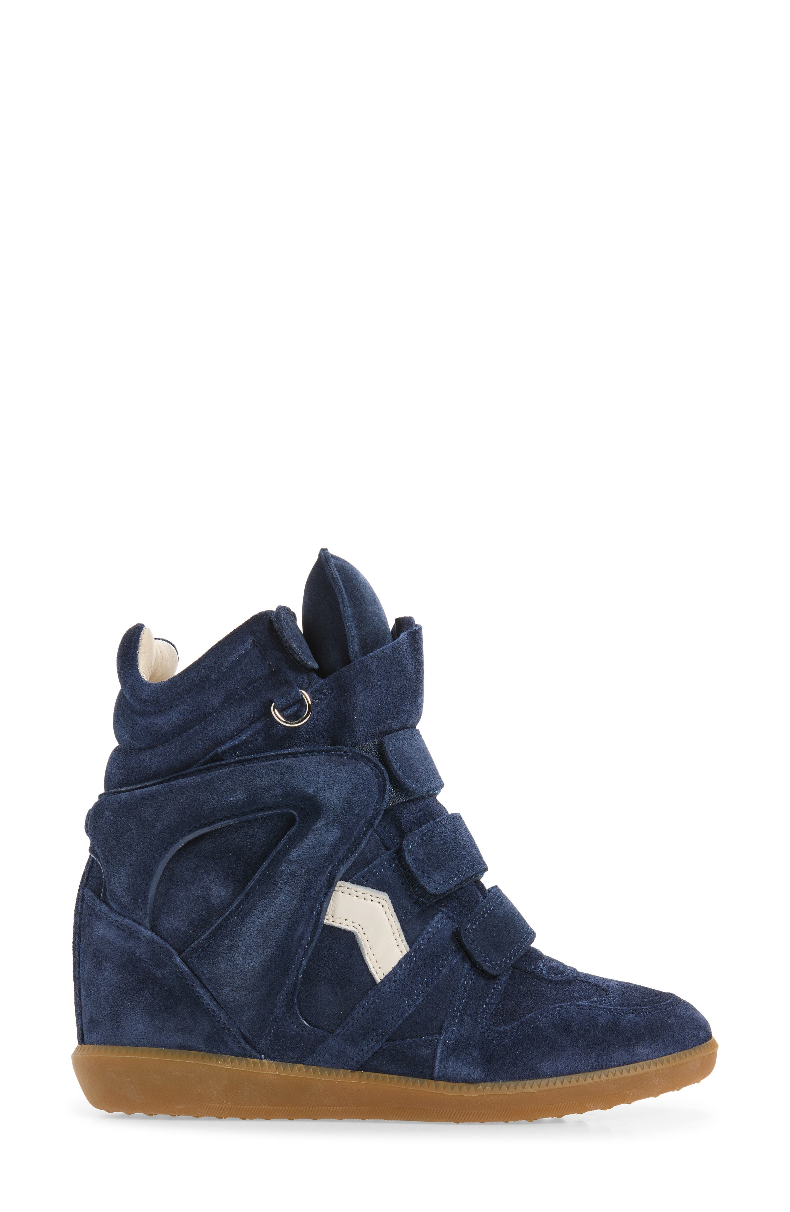 Bekett Hidden Wedge High Top Sneaker, Alternate, color, DARK BLUE
