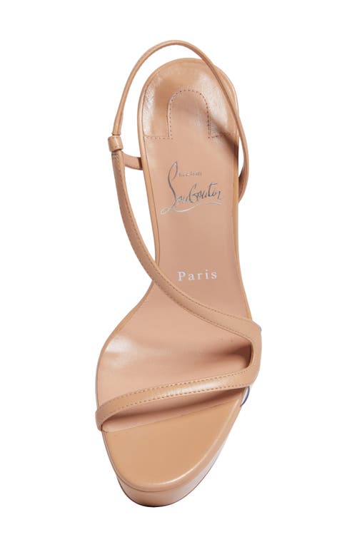 Christian Louboutin Rosalie Red Sole Platform Slingback Sandals In Blush