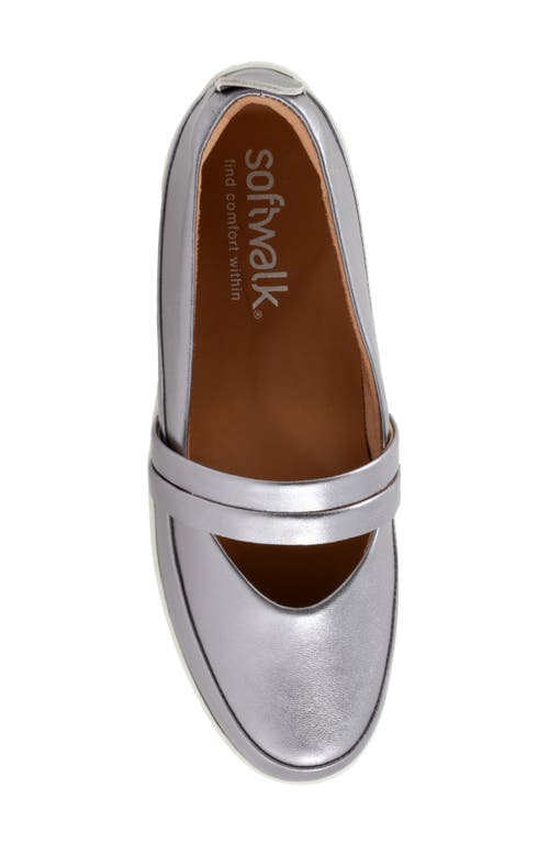 Softwalk ® Devon Mary Jane Flat In Pewter
