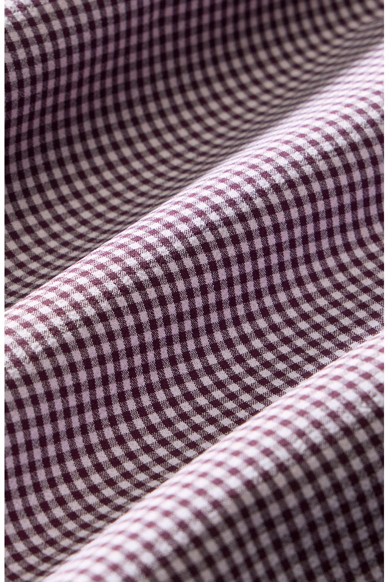 Leeward Trim Fit Gingham Performance Button-Up Shirt, Alternate, color, MERLOT PETER GINGHAM