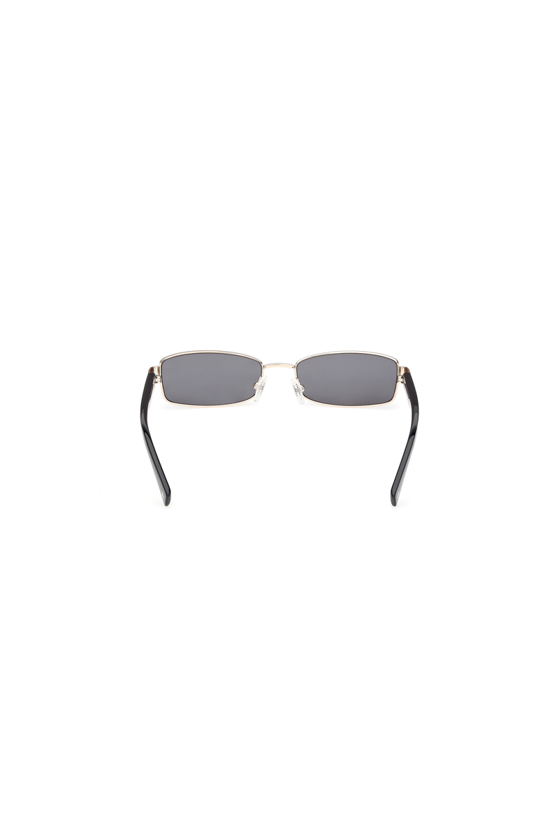 Slim Rectangular Metal Sunglasses, Alternate, color, Gold / Smoke