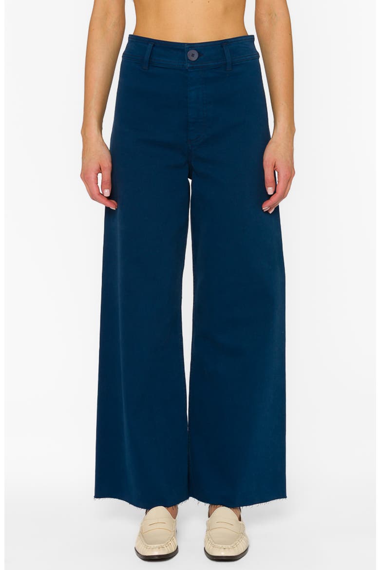 Margiela High Waist Wide Leg Pants, Main, color, FRENCH NAVY