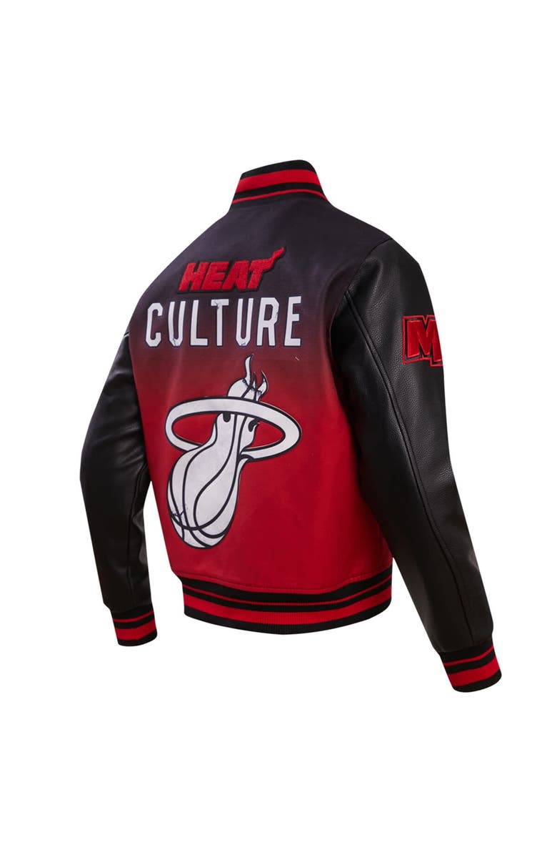 PRO STANDARD Men's Pro Standard Black Miami Heat 2023/24 City Edition Full-Zip Varsity Jacket, Alternate, color, Black