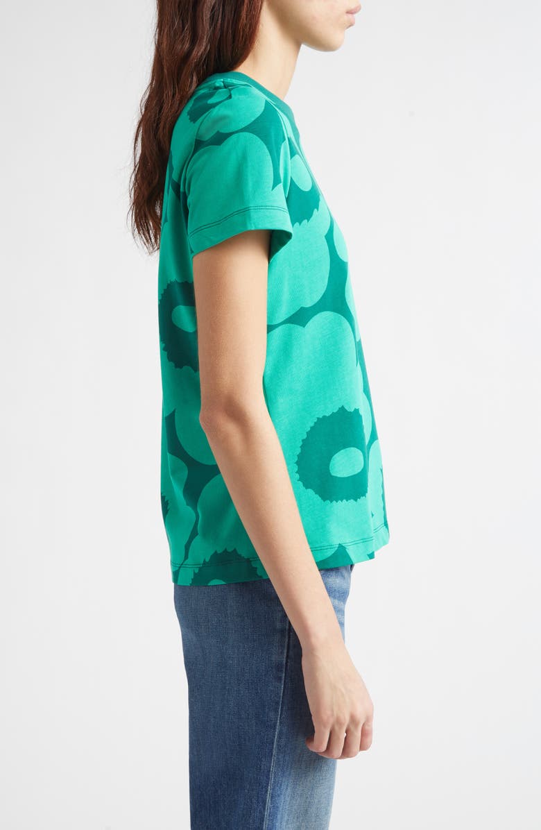 Marimekko Heleys Unikko Cotton T-Shirt, Alternate, color, Green Dark Green