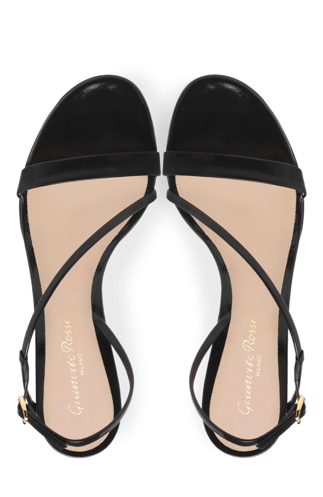 Gianvito Rossi Manhattan 70 Sandal, Alternate, color, Black Leather