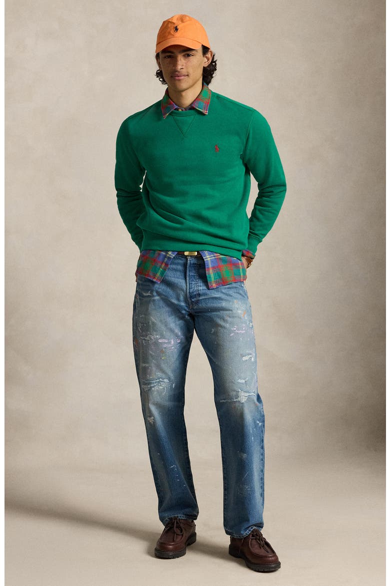 RL Fleece Crewneck Sweatshirt, Alternate, color, GREEN
