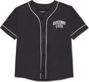 abercrombie kids Kids' Baseball Piping Button-Up Shirt