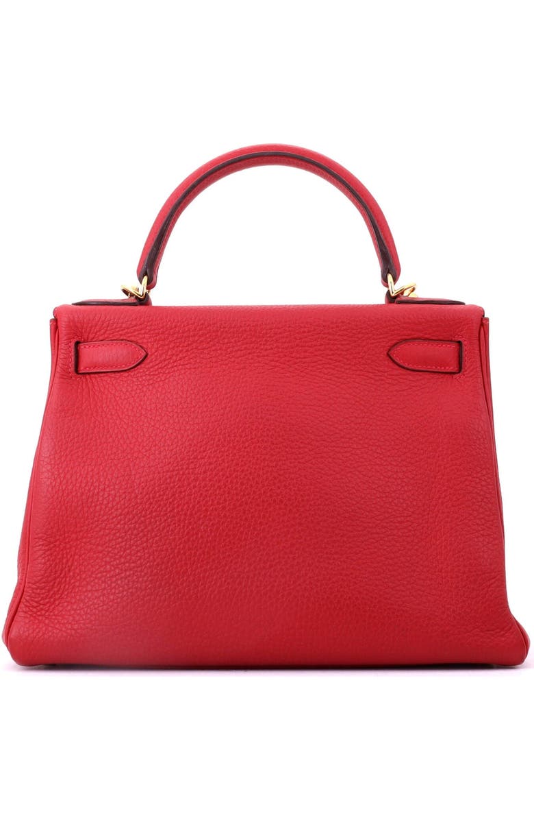 Pre-Owned Hermes Kelly Handbag Red Clemence with Gold Hardware 28, Alternate, color, Rouge Vif