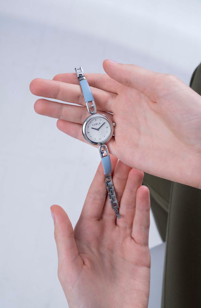 Furla Bangle Leather Strap Watch, 28mm, Alternate, color, 