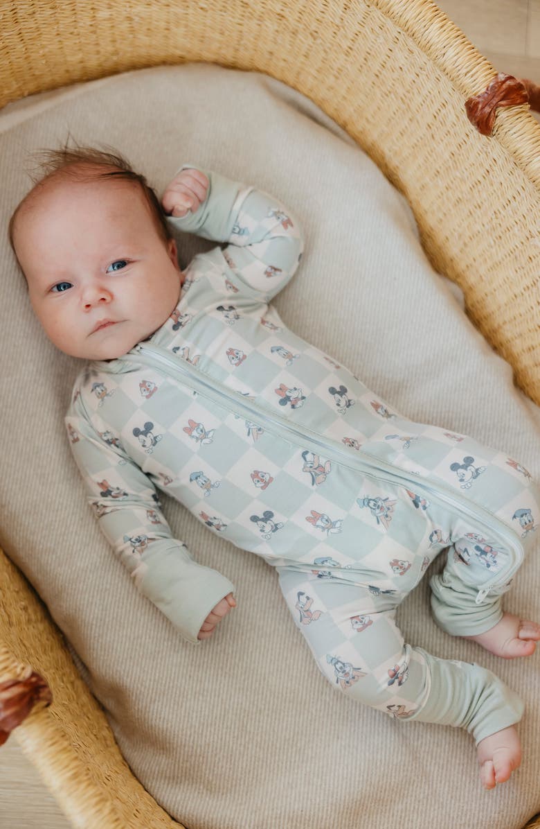 Copper Pearl Mickey Mouse & Friends Convertible Zip-Up Footie, Alternate, color, Mickey Mouse Friends