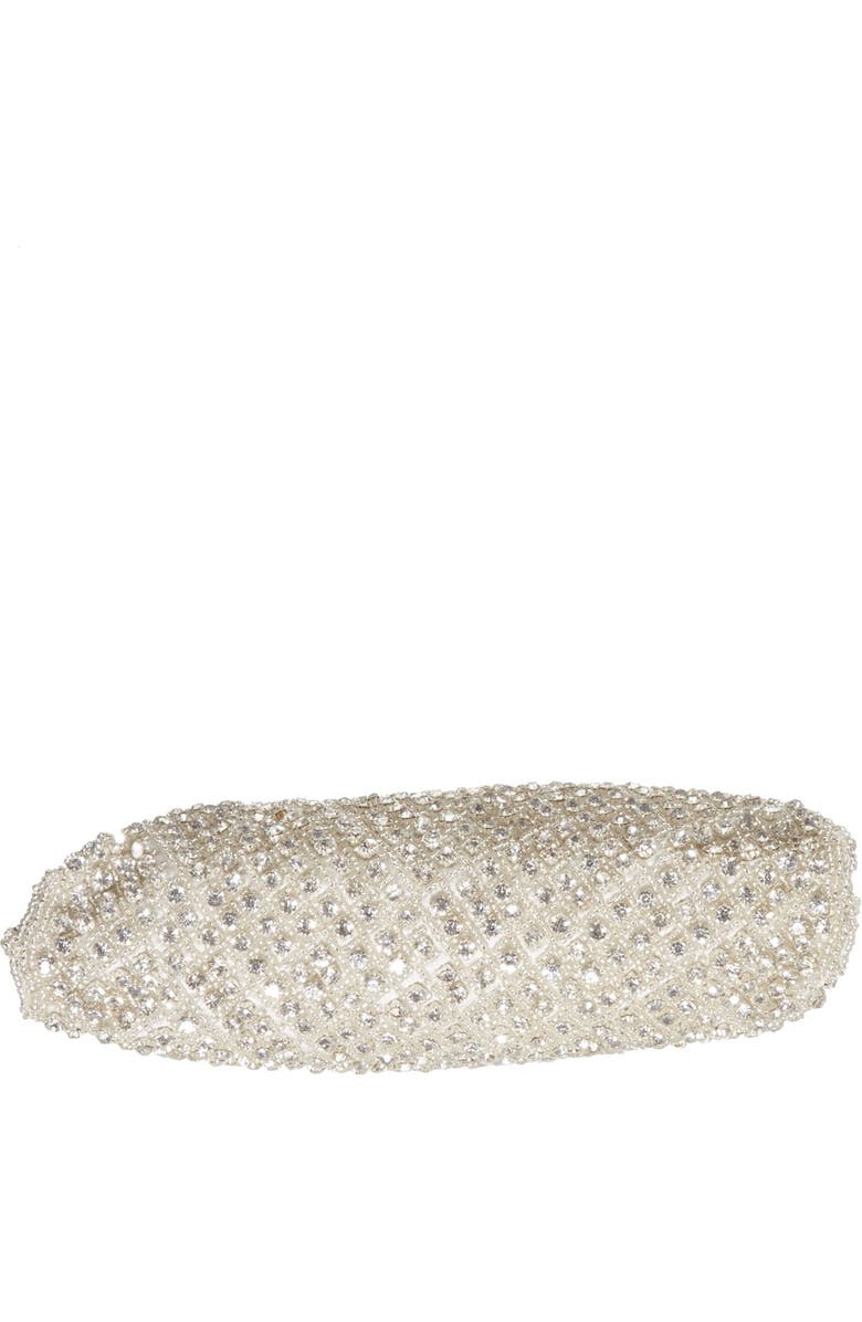 NATASHA Couture 'Antique Bridal' Crystal Embellished Clutch, Alternate, color,