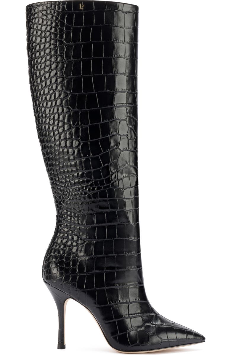 Larroudé Kate Pointed Toe Knee High Boot, Alternate, color,
