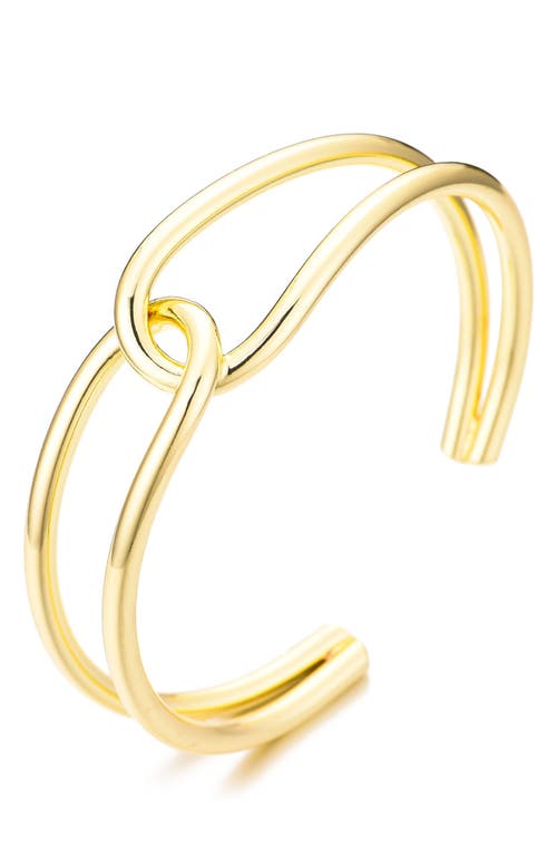Adornia 14k Gold Plated Overlapping Cuff Bracelet In Gold