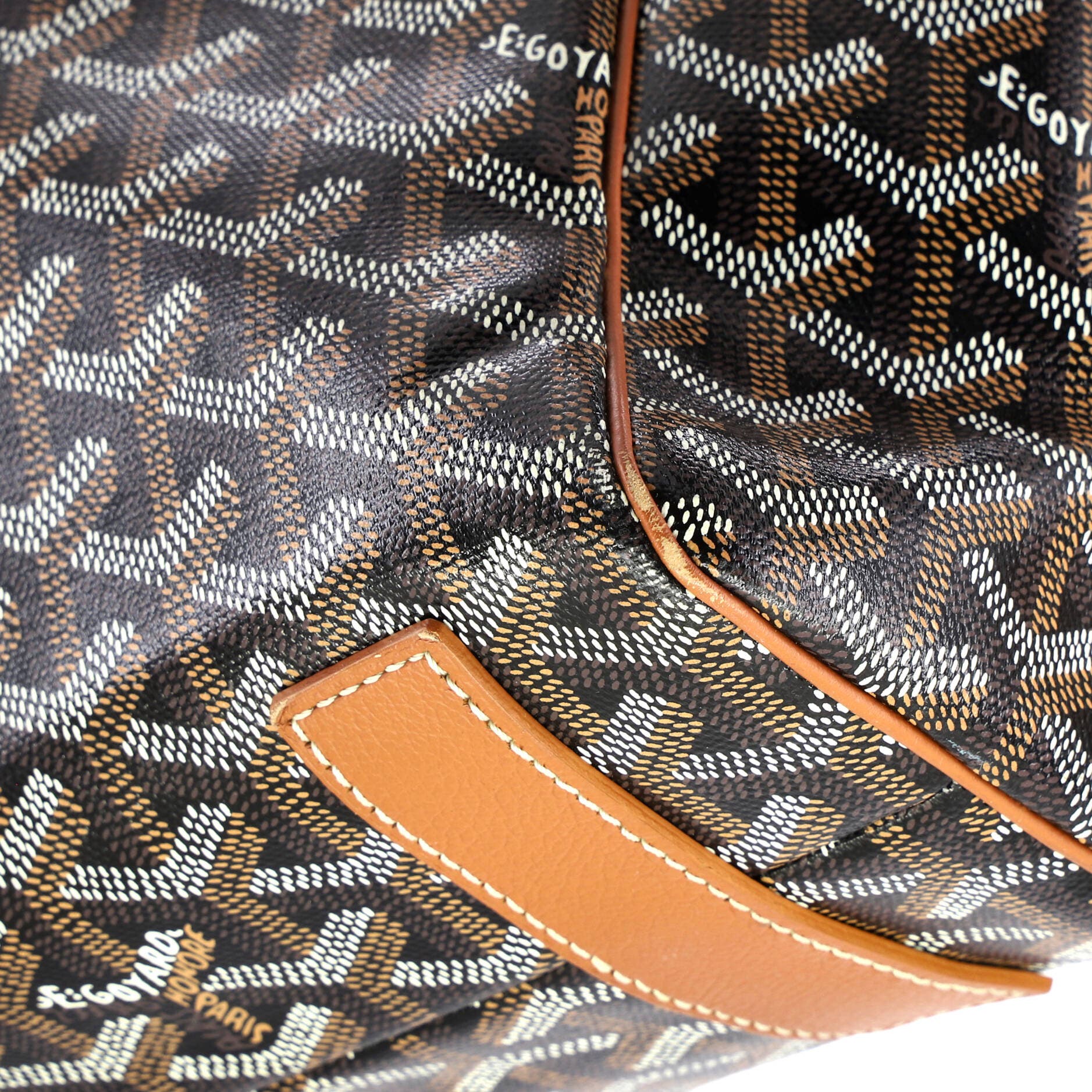 Pre-Owned Goyard Voltaire III Tote Coated Canvas, Alternate, color, Brown