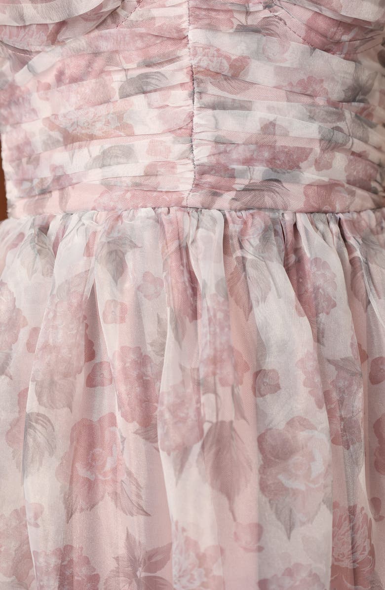 Petal & Pup Floret Bow Strap Midi Sundress, Alternate, color, Dark Purple