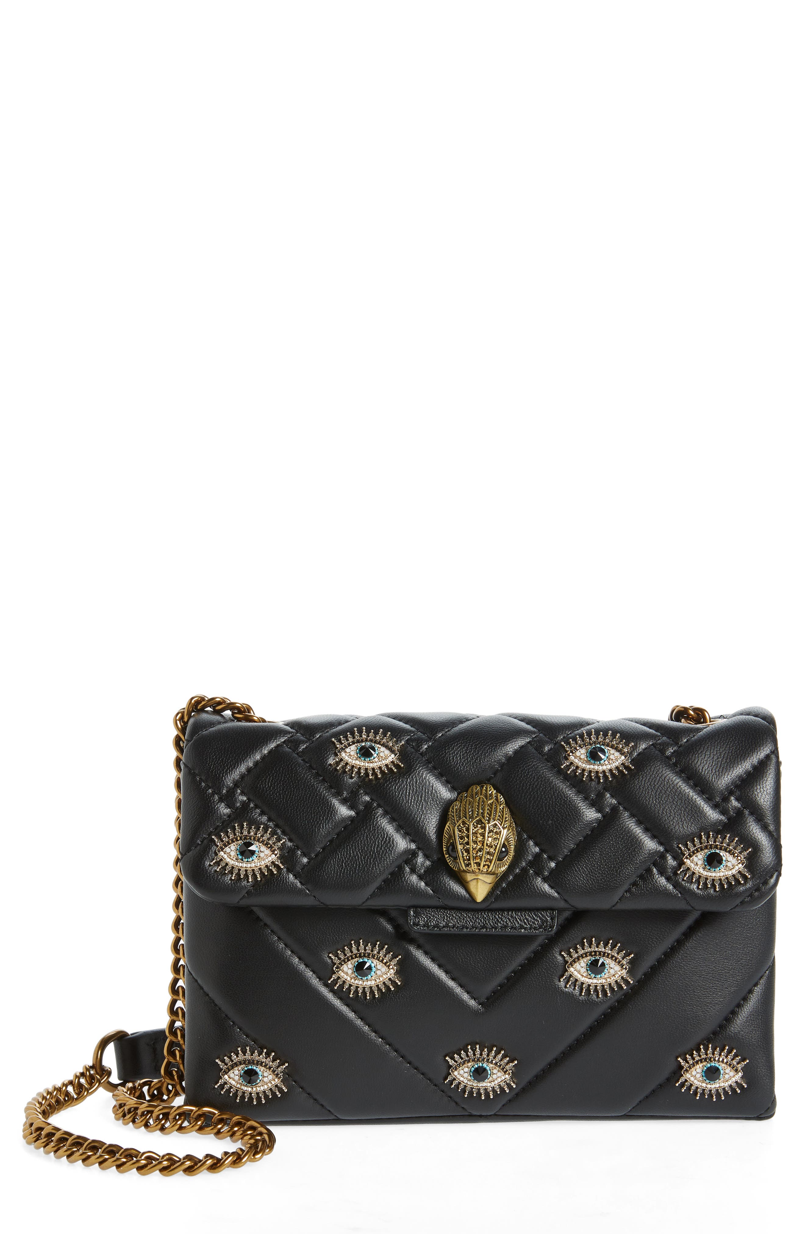 Kurt Geiger London Medium Kensington Eye Quilted Leather Convertible Crossbody Bag, Main, color, 