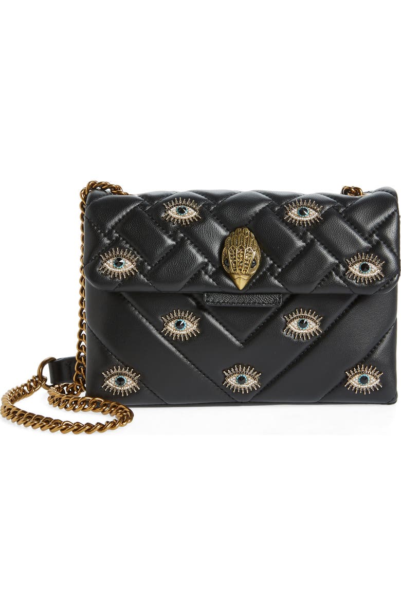 Kurt Geiger London Medium Kensington Eye Quilted Leather Convertible Crossbody Bag, Main, color,