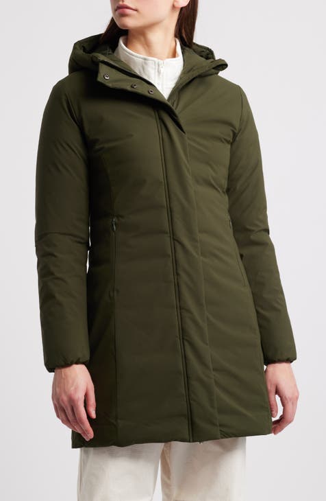 Green coat plus size online