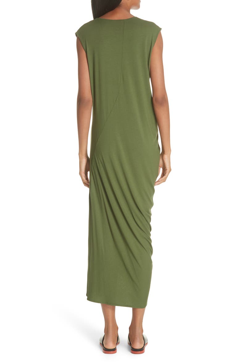 Curve Lui Draped Jersey Dress, Alternate, color, MILITARY GREEN