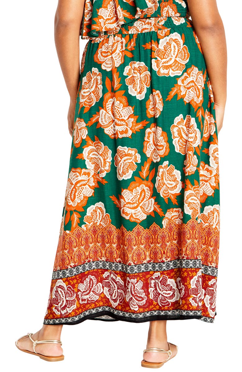 City Chic Tully Print Maxi Skirt, Alternate, color, 
