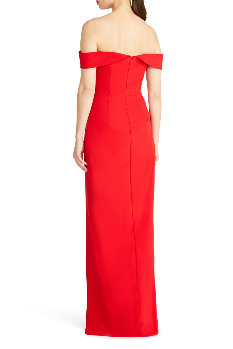 Vivian Off the Shoulder Sheath Gown, Alternate, color, ROUGE