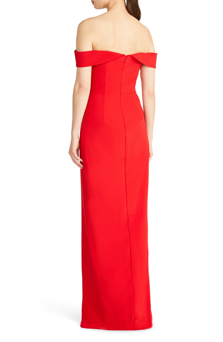 ML Monique Lhuillier Vivian Off the Shoulder Sheath Gown, Alternate, color,