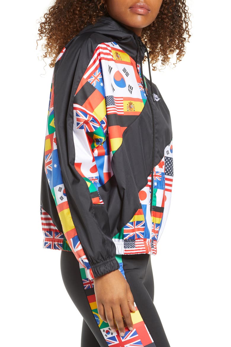 Hooded Woven Jacket, Alternate, color, BLACK