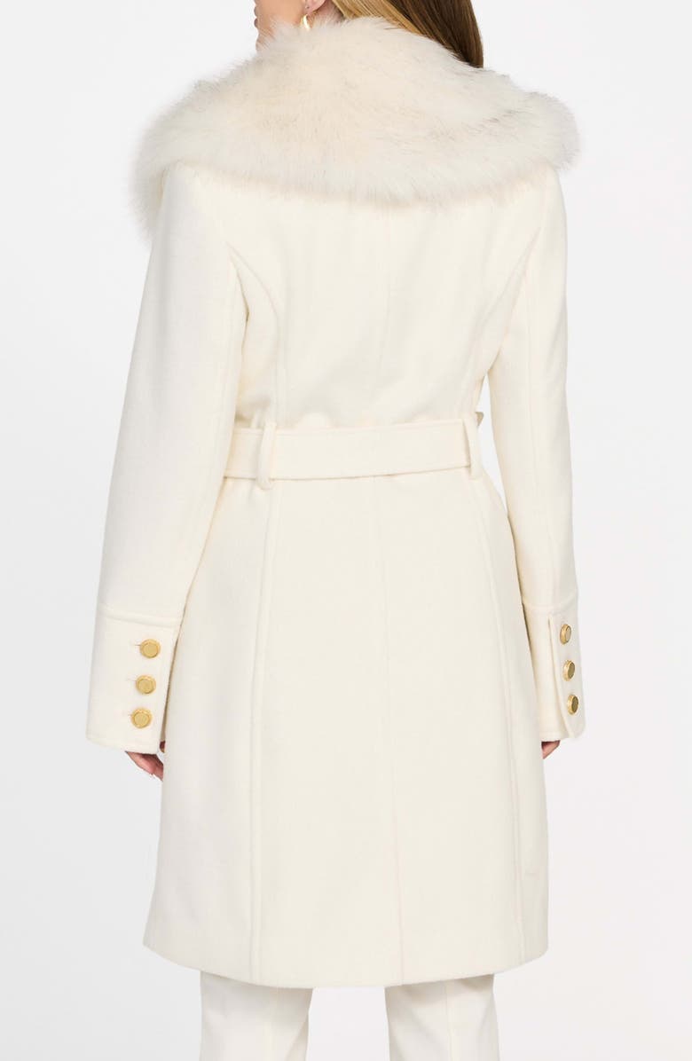 Marciano Alice Belted Coat with Removable Faux Fur Collar, Alternate, color, Mcdm-Open