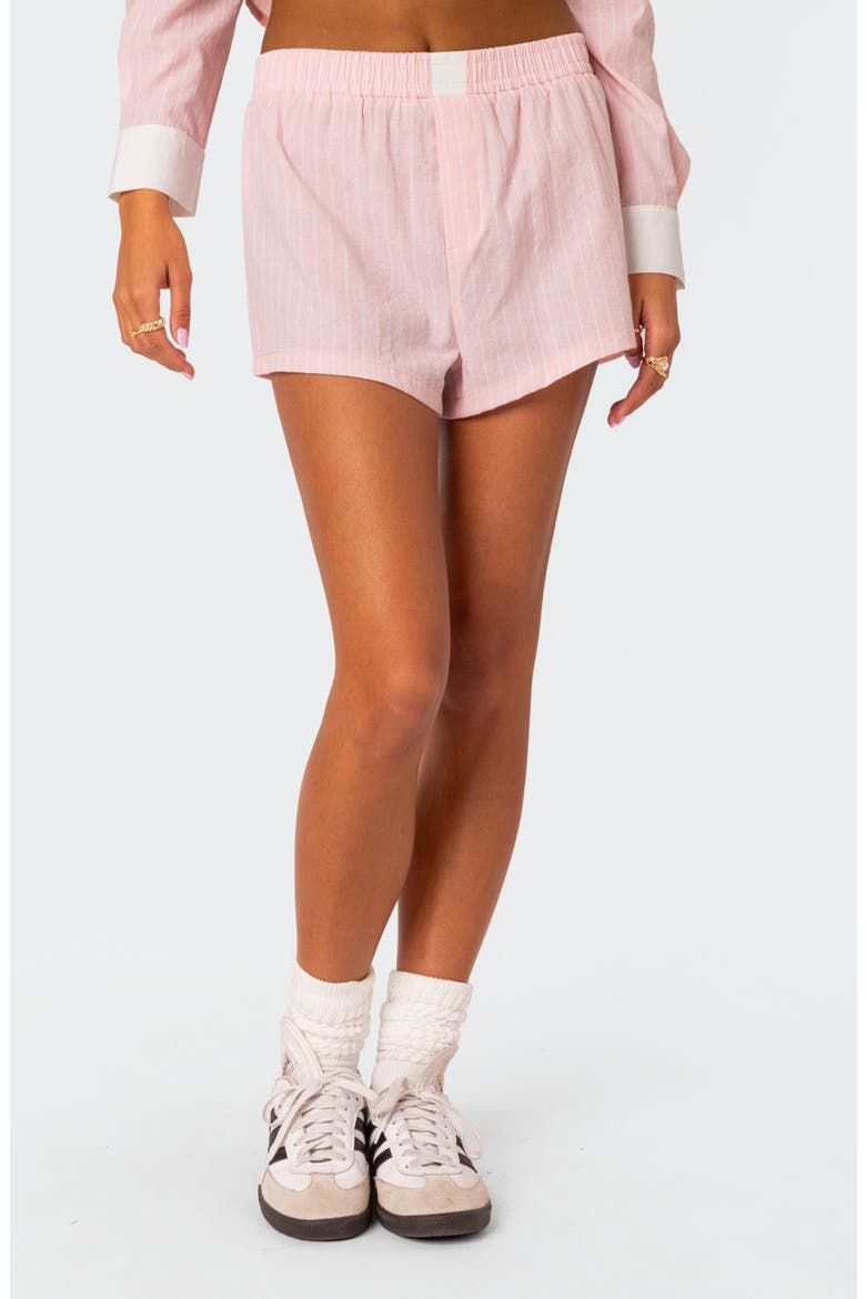 Lea Cotton Blend Boxer Shorts, Main, color, LIGHT-PINK