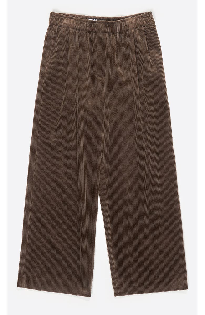 Bimba y Lola Corduroy Jogger Trousers, Main, color, Dark Brown