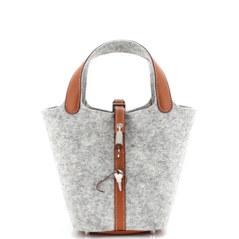 Picotin Lock Bag Felt with Leather PM