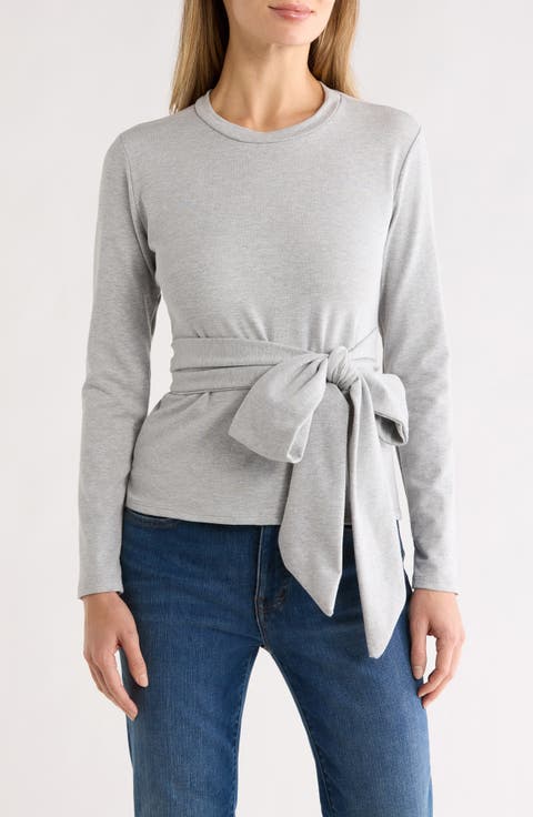Tie Front Knit Sweater