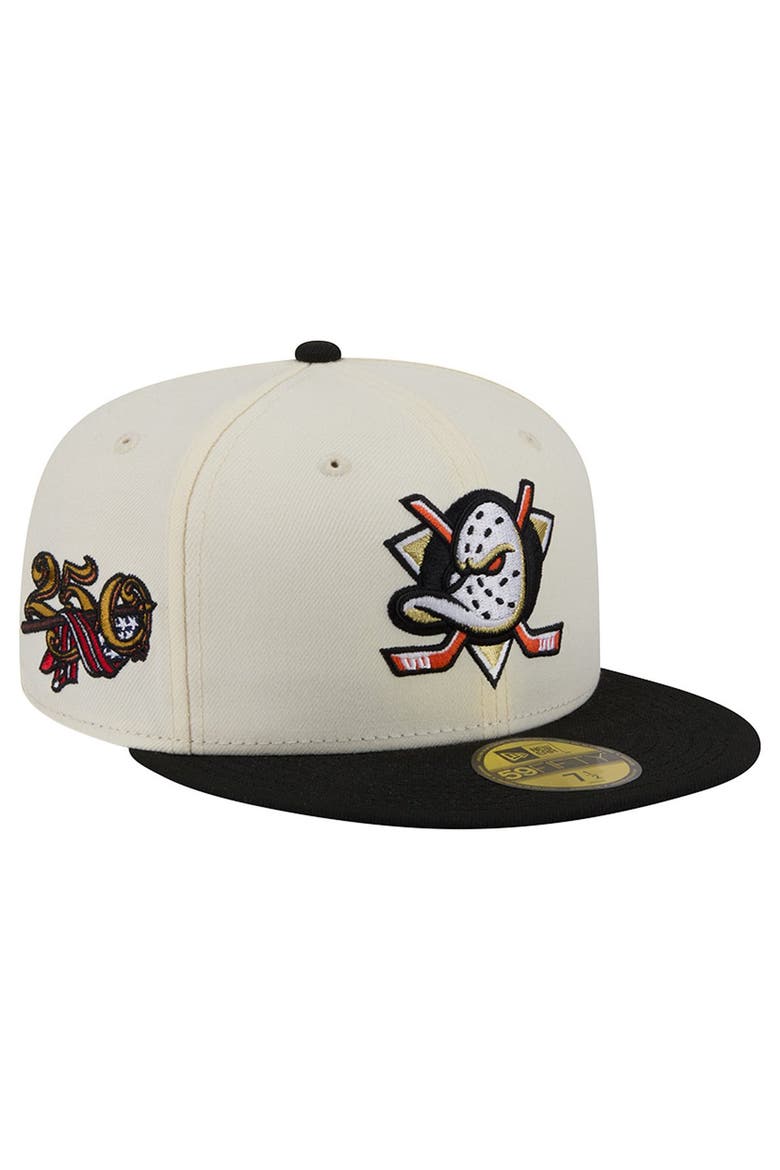 Men's New Era  Cream Anaheim Ducks 250th Anniversary of the United States Two-Tone 59FIFTY Fitted Hat, Main, color, Cream