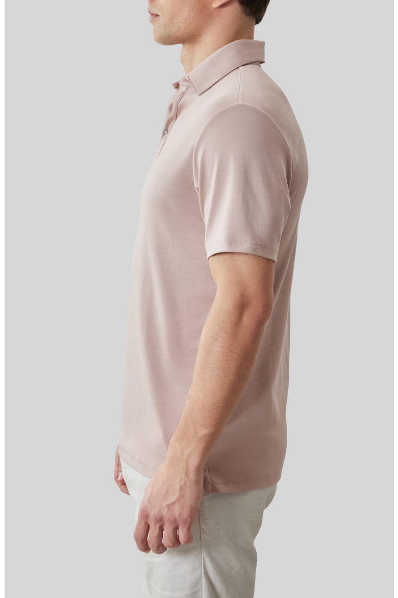 Georgia Short Sleeve Pima Cotton Polo, Alternate, color, POWDER CORAL