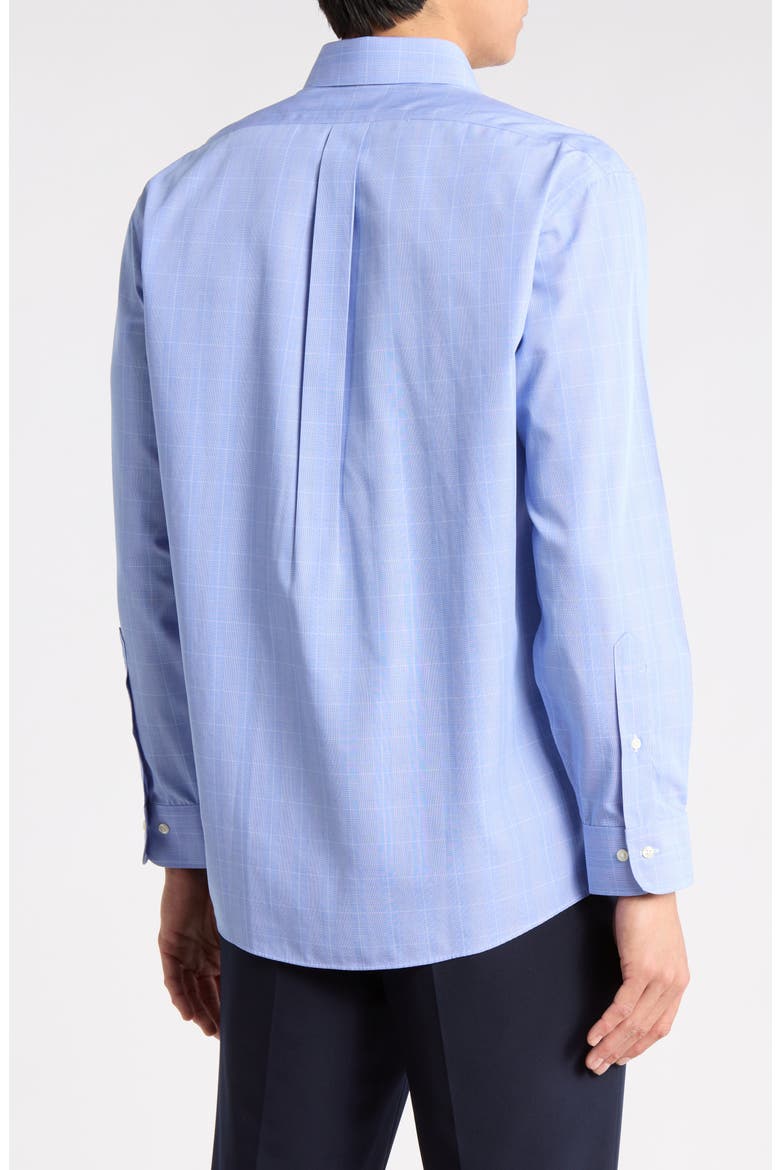 Regular Fit Plaid Non-Iron Cotton Dress Shirt, Alternate, color, BLUE