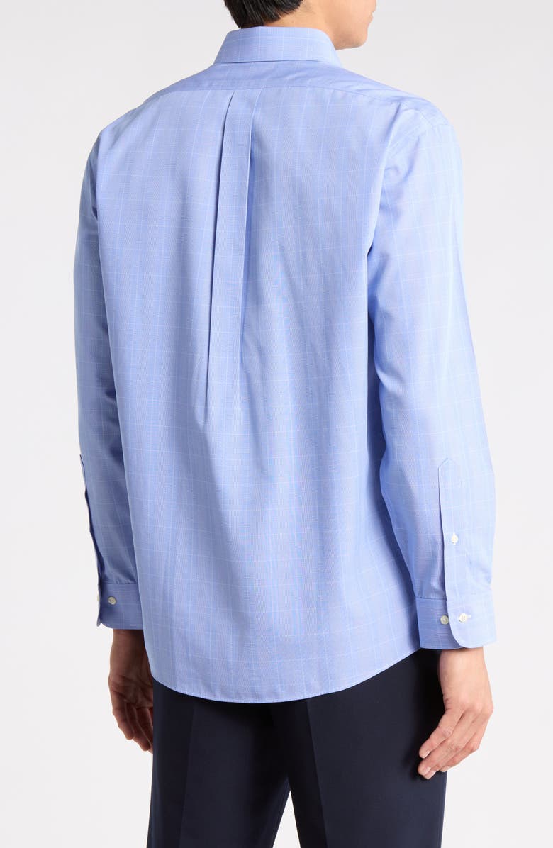 Brooks Brothers Regular Fit Plaid Non-Iron Cotton Dress Shirt, Alternate, color, Blue