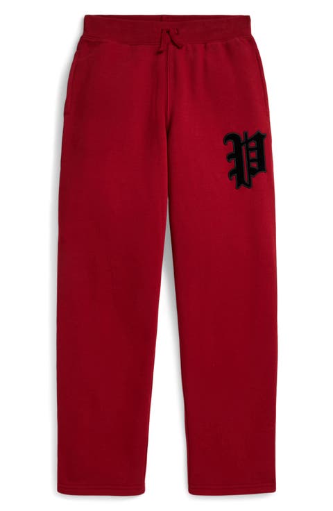 Kids' Velvet Appliqué Wide Leg Sweatpants