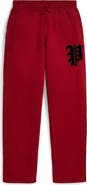 Polo Ralph Lauren Kids' Velvet Appliqué Wide Leg Sweatpants